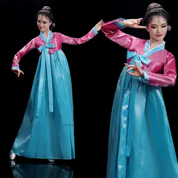 2022 senovės korėjos hanbok tradicinės veiklos kostiumai moterims, elegantiškas hanbok palace korėjoje vestuvių oriantal kostiumas