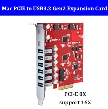 PCIE PCI Express 8ports USB3.2 Gen2 Kontrolės Kortelės Adapteris, skirtas 