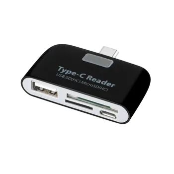 USB 3.1 C Tipo USB-C TF Micro SD OTG Kortelės Skaitytuvą, Skirtą 