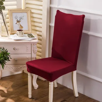Vientisos spalvos Kėdė Padengti Patogus Raukšlių Atsparus Spandex Sėdynės Padengti Ruožas Valgomasis Vestuvių Puotą Kėdės Apima