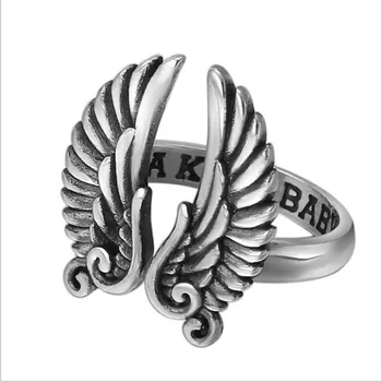 2021 Naujas 100% S925 gryno sidabro priedai Tailando sidabro angelas sparnų žiedas moterų mados paprastas tendencija asmenybės moters žiedas