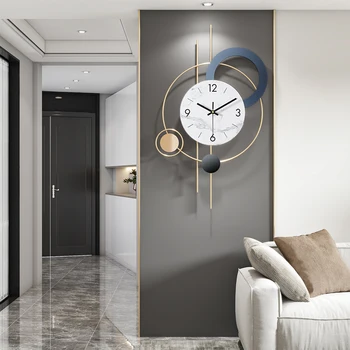 Šiaurės Prabangus Sieninis Laikrodis Modernus Dizainas Ir Tylus Mechanizmas Metalo Kūrybos Paprastas Sieninis Laikrodis Kambarį Reloj De Sumalti Namų Dekoro 5 Nuotrauka 2