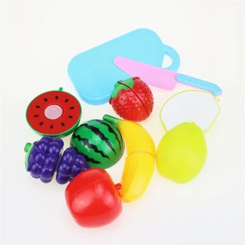 8Pcs/Set Plastiko Vaisių, Daržovių Pjaustymo Žaislas Ankstyvo Vystymosi ir Švietimo Žaislas, skirtas Kūdikių, vaikų, Virtuvės žaislai, Plastikinių maisto žaislas