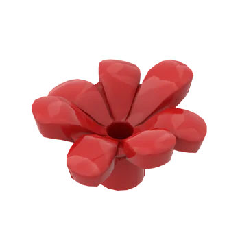 10VNT Keičiamų Surenka Dalelių Suderinama 32606 Raudona Gėlė (X) Statybos Blokus 