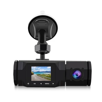 1080P HD Dvigubas Brūkšnys Kamera Priekyje Ir Viduje Fotoaparato infraraudonųjų SPINDULIŲ Naktinio Matymo Automobilių Vairavimo Diktofonas, Fotoaparatas Transporto priemonės Stebėti Automobilių DVR