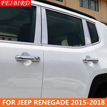 ABS Pusės Durų Rankena Apima lauko Apdaila / Be / su smart raktas skylė Reikmenys Jeep Renegade 2015 2016 2017 2018