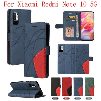 Sunjolly Atveju Xiaomi Redmi 10 Pastaba 5G Piniginės Stovėti Apversti PU Odos Telefonas Padengti coque 