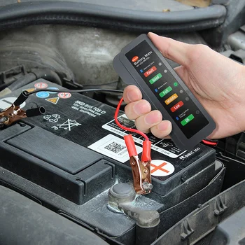 Automobilinis Nešiojamas Baterija Testeris Analizatorius su 6 LED Lemputės 12V Automobilio Greito Paleidimo Įkrovimo Circut Generatorius Automobilių Diagnostikos Įrankiai Nuotrauka 2
