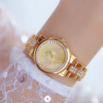 Moterų Laikrodžiai Prabangos Prekės ženklo Mados Suknelė Moterų Laikrodžiai Rose Aukso kalnų krištolas Ponios Laikrodžiai 2022 Relogio Feminino Nuotrauka 2