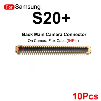 10vnt 64Pins Samsung Galaxy S20 Plius S20+ Atgal Pagrindinė Kamera, Jungtis Pagrindinės plokštės FPC Plug Mainboard Flex Kabelis Pakeitimo Nuotrauka 2
