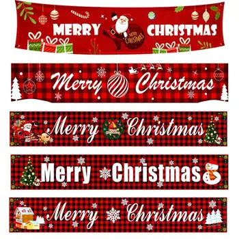 3*0,5 M Merry Christmas Banner Kalėdų Papuošalų, Namų Lauko Parduotuvė Banner Vėliavos Traukiant 2021 Navidad Gimdymo Reklama Nuotrauka 2