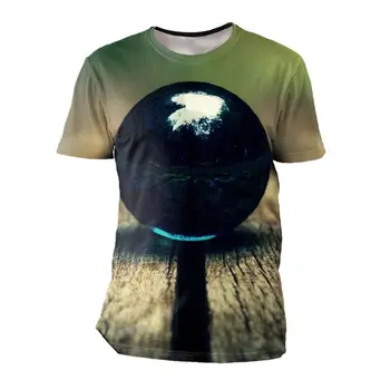 Nauja Vasaros Mados trumpomis Rankovėmis T-shirt 3D Atspausdintas Gamtos Kamuolys Modelio Vaikų Berniukų, Mergaičių Kasdienių Drabužių Tee ir Topai Nuotrauka 2