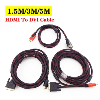 HDMI-suderinamas Su DVI Kabeliu 3D 1080P HDTo DVI DVI-D 24+1 pin Adapteris Kabeliai dideliu Greičiu, HDTV, DVD, Projektorius, LCD HDTV