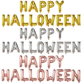 1set 16Inch Laišką Laimingas Halloween Party Balionai 2022 Boo Folija Reklama Moliūgų Vaiduoklių Apdaila Oro Globos Namų Dekoro Vaikams, Žaislai