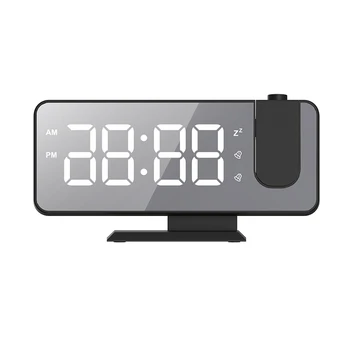 AT69 -LED Skaitmeninis Laikrodis-Žadintuvas Žiūrėti Lentelėje Elektroninių Darbalaukio Laikrodžius, USB Pabusti Laikrodis Su 180° Laiko Projekcija Snausti Nuotrauka 2