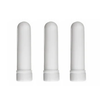 50 rinkiniai/daug balta aromaterapija Plastiko PP nosies inhaliatoriai su aukštos kokybės medvilnės dagtis kelionės