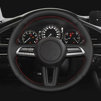 Automobilio Vairo Dangtelis Juodas Mikropluošto Odos Mazda 3 Axela 