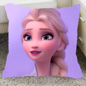 Disney Elsa Pagalvės užvalkalą Vaikams Baby Girl Pora Pagalvę Padengti Mesti Pagalvės užvalkalą Už Sofos Automobilių Pagalvėlė Padengti 40x40 cm