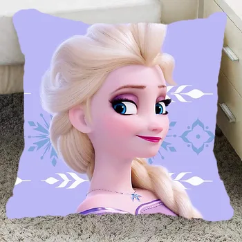 Disney Elsa Pagalvės užvalkalą Vaikams Baby Girl Pora Pagalvę Padengti Mesti Pagalvės užvalkalą Už Sofos Automobilių Pagalvėlė Padengti 40x40 cm Nuotrauka 2