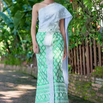 Naujas Tradicinis Dai suknelė Liaudies Tailando Moterų suknelė Žalia Princesė Vasaros Oficialus Etapas