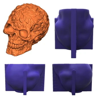 Dvasios 3D Kaukolė Namų Dekoracijas Epoksidinės Dervos Pelėsių Papuošalai Liejimo Silikono Forma 