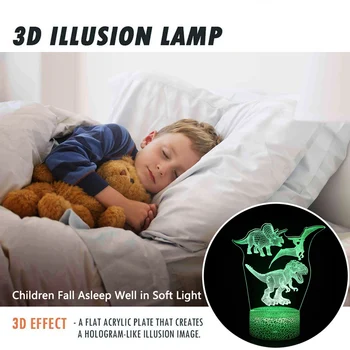 Flying Dragon LED 3D Naktį Žibintai Jutiklinis Nuotolinio Valdymo Naujovė Lentelės, Stalo Lempos Kambario Dekoro Kalėdų, Gimtadienio Dovana-2017 Nr. Nuotrauka 2