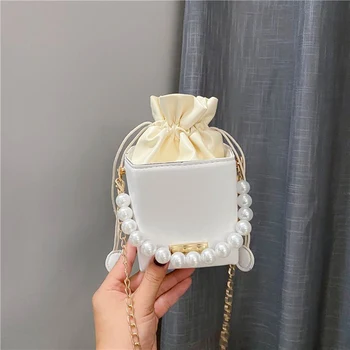 2021 karšto pardavimo pearl rankinės moterims, Grandinės crossbody krepšiai Sweet lady lūpų paketų Keitimas messenger bag rankinė Nuotrauka 2