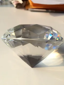 4pcs/daug 50mm Gražus k9 Kristalų Didelis Tuščias Deimantai, Vestuvių Dekoravimas, Aišku, Crystal Prespapjė Be Graviravimas Nuotrauka 2