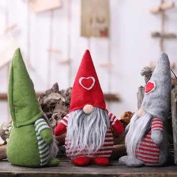 Nykštukas Žaislas Ornamentu Daugkartinio Naudojimo Patraukli Nepūkuotu Dekoratyvinis Kalėdos Švedijos Tomte Gnome Žaislas