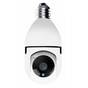 BAAY 200W E27 Lemputės Belaidžių Apsaugos Kamera, 1080P 360 Laipsnių Panorama Mobiliojo Telefono 