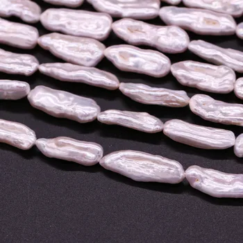 Ilgai Juostelės Formos Perlų Karoliukus, Natūralių Gėlavandenių Perlų Papuošalai Priėmimo 