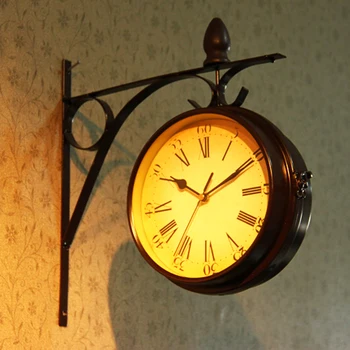 Dvipusis Sieninis Laikrodis Kūrybos Kambarį Meno Tyli Prabanga Metalo Paprastas Sieninis Laikrodis Miegamasis Reloj De Sumalti Namų Puošybai 50