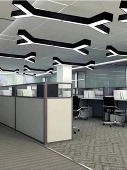 Paprasta modernių biuro šviestuvo LED komercinės apšvietimas biurų pastatas registratūra eglute asmenybė gali būti spliced Nuotrauka 2