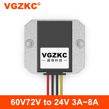 VGZKC 36V48V60V72V į 24V DC maitinimo įtampa reguliatoriaus modulis 30-85V žemyn 24V elektrinė transporto priemonė vandeniui skaičiuoklė