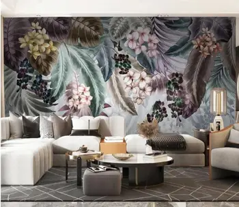 Individualų Šiaurės ranka-dažytos augalai, gėlės, miegamojo kambarį apdaila, dažymas tapetų papel de parede tėtis peint