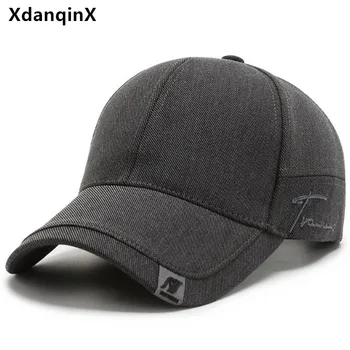 XdanqinX Naują Pavasario Medvilnės Beisbolo Kepurės Vyrams Snapback Cap ins Tendencija Atsitiktinis Sporto Bžūp Reguliuojamo Dydžio Black Hat Kalba Bžūp