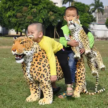 Dorimytrader Realus Gyvūnų Pantera Pliušinis Žaislas Jumbo Modeliavimas Leopard Vaikai Jojimo Žaislų Salonas Šalies Deco DY50667 Nuotrauka 2