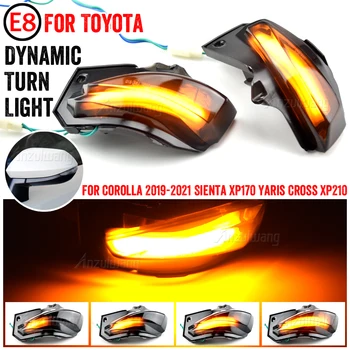 Dinaminiai Posūkio signalai Toyota Corolla Sporto 2019 2020 Sienta XP170 Yaris XP210 LED Lemputė Galinio vaizdo Veidrodėlis Indikatorių Rodyklių