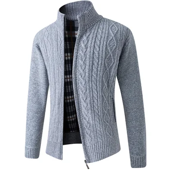 Naujas 2023 Mens Megztiniai Rudenį, Žiemą Šiltas Užtrauktuku Cardigan Megztiniai Vyras Atsitiktinis Trikotažas Sweatercoat Vyrų Aprengti