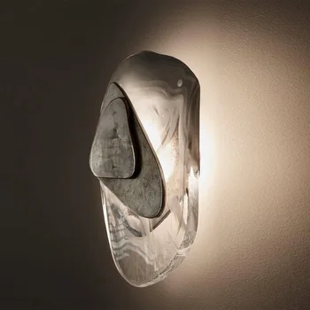 Šiuolaikinių LED kristalų sienos lempos Kūrybos studijų miegamojo lovos prabangių apdailos eilėje kambarį fone sieninis apšvietimas