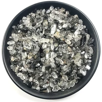 Natūralių juodų Plaukų Kvarcas Rutilated Crystal Rock Chip Gydymo Reiki Žvyro, Akmens Mineralų Sveikatos Apdailos Baldų straipsnis