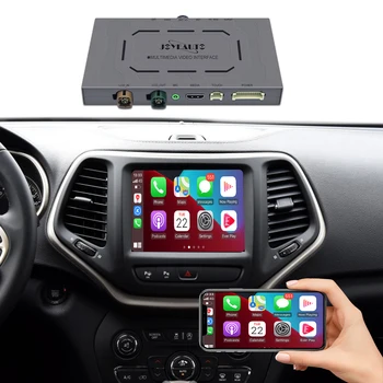 JoyeAuto Belaidžio CarPlay Retrofit Kit Dekoderis Jeep Grand Cherokee Commmander Kompasas Uconnect 8.4 2014-2020MY Android Auto Nuotrauka 2