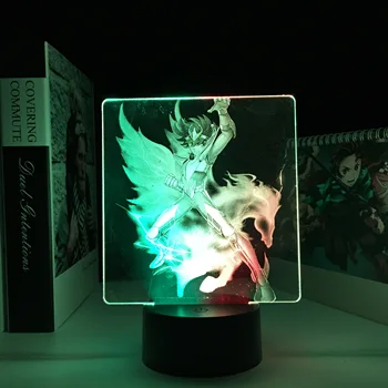 Anime Saint Seiya Riteriai Zodiako 3d LED Nakties Šviesos Vaikams Miegamojo Puošmena Stalo Lempa USB Baterija naktinė lempa