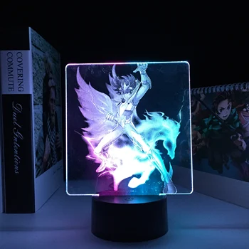 Anime Saint Seiya Riteriai Zodiako 3d LED Nakties Šviesos Vaikams Miegamojo Puošmena Stalo Lempa USB Baterija naktinė lempa Nuotrauka 2