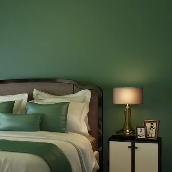 Šiuolaikinės Paprasta Neaustinių Lyguma Lyguma Tapetai Miegamajame, Gyvenamasis Kambarys Viešbutis Drabužių Parduotuvės Fono Sienos Tapetai Tamsiai Žalia