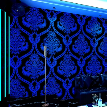 Šiuolaikinės Europos 3D Damask Sienos Dokumentų KTV Kambarys Aukso Folija Atspindintis Tapetai Roll Bar Parduotuvė Kamuolys Sienos Freskos Fone