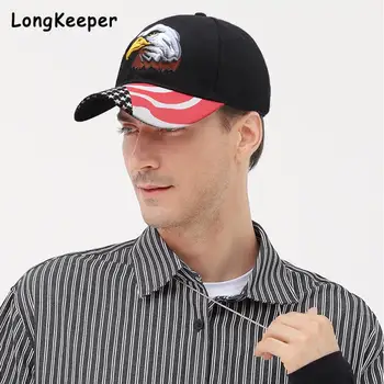 Beisbolo Kepurė Vyrams Tėvynės Siuvinėjimo American Eagle Ir Vėliavos Jav 3d Tėtis Juodas Sunkvežimio vairuotojas Hat Unisex Hip-Hop Skrybėlę Sporto Kepurės Skrybėlės