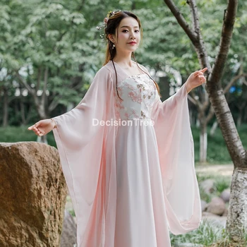 2022 tradicinės kinų apranga moterims hanfu pasakų suknelė senovės han dinastijos princesė, nacionaliniu mastu liaudies šokių festivalis apranga