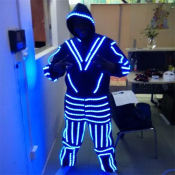 Wecool didmeninė individualų dizaino ir spalvų LED kostiumai etape, šokių drabužiai, šokių su šalmas