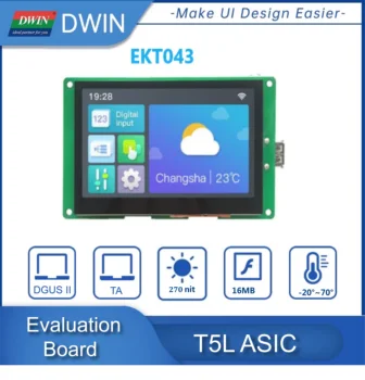 DWIN 4.3 Colių Plėtros Taryba 480*272 Su IO GALI UART Uosto TN Ekrano TTL Capacitive Touch Panel Arduino STM32 EKT043